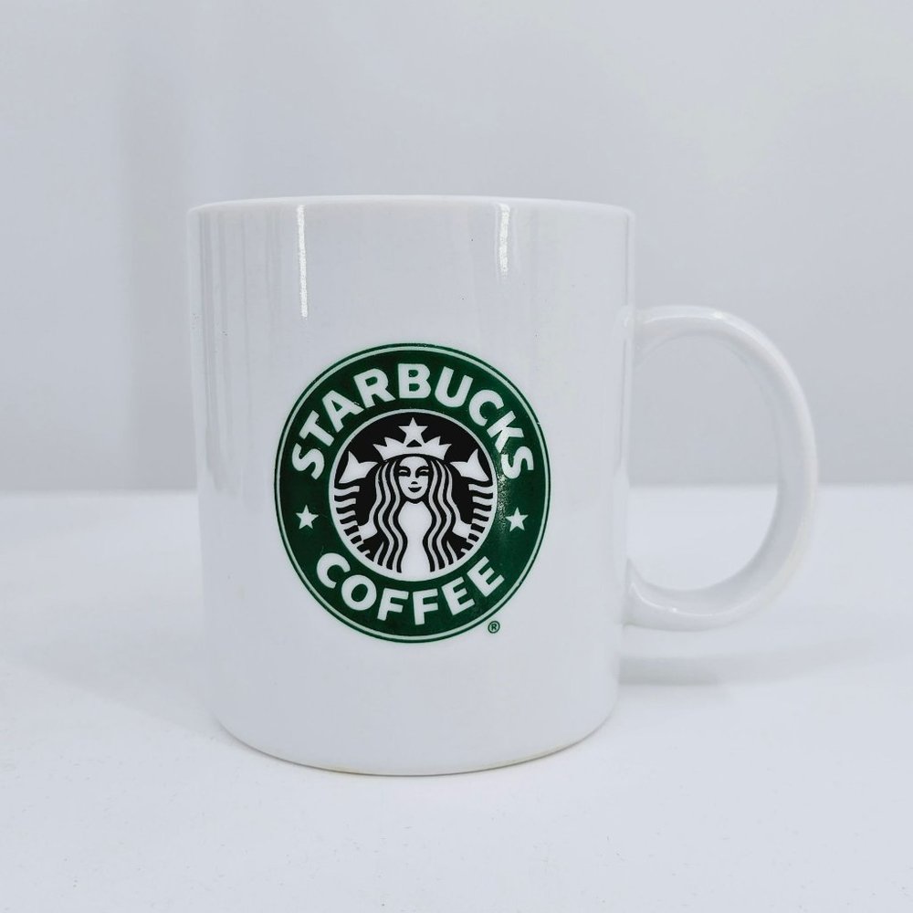 Starbucks Mug Classic Logo Vintage 1999 White Black Green Latte Coffee Tea 15oz